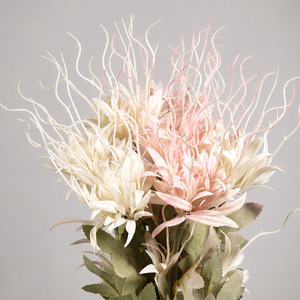 Composition florale artificielle d'épiphyllum à tige unique, pétales en PVC, accessoire décoratif de mariage, décoration de style ancien à tenir à la main - Product Image 4