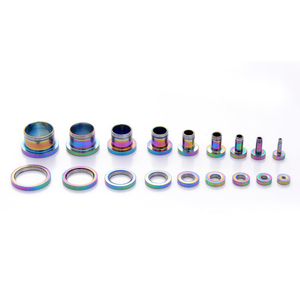 Hop Fashion Accesorios Corporales: <span class=keywords><strong>Dilatador</strong></span> de <span class=keywords><strong>Oreja</strong></span> de Acero Inoxidable con Base Plana, Tipo Polea, Hueco y Roscado - Product Image 5