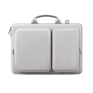 Maletín para ordenador portátil gris y negro, <span class=keywords><strong>funda</strong></span> para ordenador portátil de 13,3 pulgadas, resistente al agua, Cable de gran capacidad, disco duro, organizador de ratón, <span class=keywords><strong>funda</strong></span> con cremallera - Product Image 3