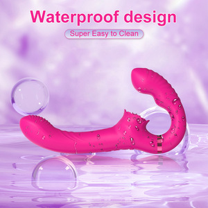 Vibrateur double extrémité sans fil en silicone à télécommande, idéal pour le massage corporel féminin, pour couples et lesbiennes - Meilleures ventes - Product Image 3
