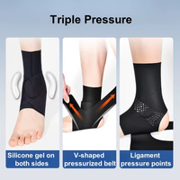 Attelle de cheville personnalisée à compression, manchon de soutien sportif en silicone avec sangle en nylon, protection de cheville pour la récupération et les douleurs articulaires