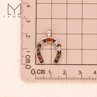 Yammy YYS132 Pendentif unique plaqué or véritable 18 carats, motif croissant de lune et corne de taureau, accessoires et fournitures de bijoux tendance pour la création DIY