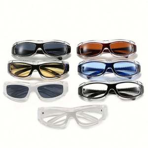 Gafas de Sol Retro de Moda 2022 para Hombre y Mujer, Lentes de Una Pieza con Forma de Escudo, Montura Pequeña, Estilo Steampunk, Deportivas - Product Image 5