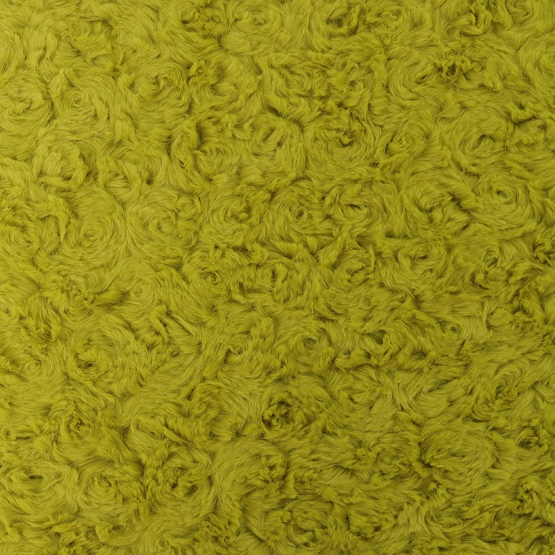 Burnout Velvet Jacquard Eco-Friendly Synthetic Fur Fabric Abrasion & Windproof Customizable Weight/Width for Clothing & DIY