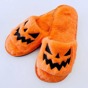 New Arrival Unisex Fashion Fur <b>for</b> Slippers Halloween <b>Pumpkin</b> Platform Slipper <b>for</b> Men and Women Dropshipping Product - Product Image 3