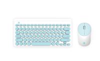 Keyboard dan Mouse Nirkabel Portabel 2.4Ghz dengan Proyeksi Terpisah dan USB untuk iPad dan Tablet Android