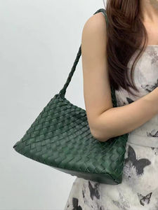 Bayanlar için 2025 yaz lüks dokuma omuz çantaları moda el yapımı dokuma rahat örgülü Tote el çantası İpli çanta ile - Product Image 3