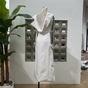 Haute qualité tempérament dos nu haute fente sans manches <span class=keywords><strong>longue</strong></span> jupe élégante <span class=keywords><strong>robe</strong></span> pour femmes - Product Image 5