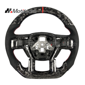 Volant personnalisé en fibre de carbone forgée pour Ford F150 F-150 F250 F350 Raptor XLT 4x4 Shelby 2015-2023, amélioration de l'intérieur de la voiture - Product Image 1