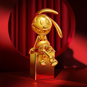 Autentica figurina di coniglio fortunato POP MART Oswald carina per la serie <span class=keywords><strong>Disney</strong></span> peluche giocattolo d'azione per decorazioni per la casa e regali - Product Image 2