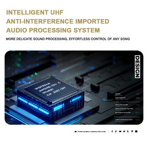 Portable UHF 4 Channel Karaoke Wireless Microphone <strong>Microfone</strong> De Lapela Sem Fio Profissional for Singing/Speech/Recording - Product Image 2