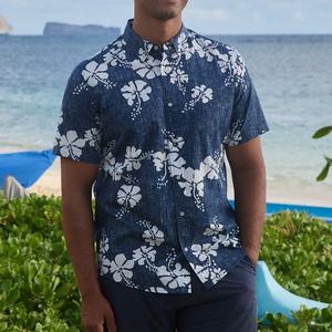 Chemise de plage à imprimé personnalisé, chemise à manches courtes boutonnée, chemise hawaïenne en lin sur mesure - Product Image 2
