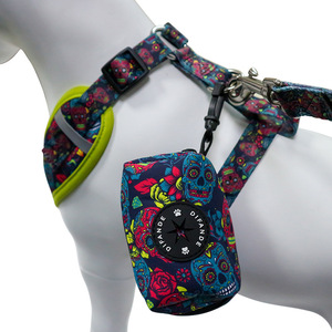 <b>Pet</b> 8-piece set with printed patterns, dog leash, dog walking leash, <b>harness</b> set. - Product Image 1