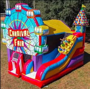 Inflatable Bounce House Commercial Moonwalk Ferris Wheel Combo Bouncy Castle Inflatable Bouncer
