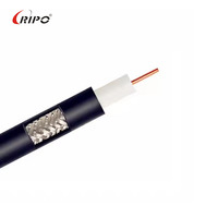 Cable Coaxial Impermeable RIPO, Blindaje Trenzado de Cobre Puro, Revestimiento de PE, para Uso en Exteriores, Internet Satelital y TV