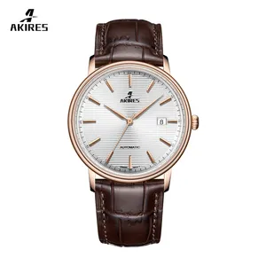 Vintage Man Dress Watch Top Luxury Brand 316L Stainless Steel Mechanical Watch Men Wrist Domed Sapphire Crystal Dress Watch