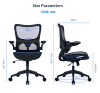 Chaise ergonomique moderne à dossier haut et pivotante pour bureau d'ordinateur en maille Chaises d'officiers pour ascenseur à gaz