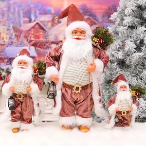 新到圣诞老人玩具节日圣诞老人装饰室内节日道具Navidad装饰圣诞老人