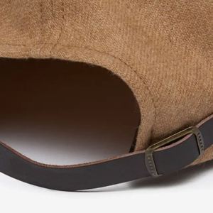 OEM High Quality Wool Blend PU Leather Strap Brown Blank Six Panel Snapback Cap New Design Unstructured Polo Cap and Hat - Product Image 4