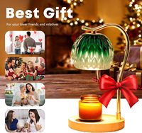 Lampe chauffe-bougie parfumée GEEZO avec minuterie et variateur d'intensité, USB filaire, pour table – Cadeau de Noël ou d'anniversaire pour maman, décoration de chambre à coucher pour femme