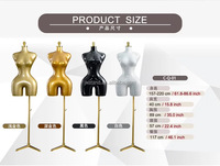 卸売 BBLカーブ バスト 女性マネキン ドレステーラー ピン打ち可能 ダミー ビッグヒップ サイズ調整可能 ゴールド 女性トルソー
