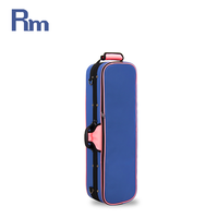 Étui à violon en cuir de haute qualité avec doublure en velours, taille 4/4, sac de transport léger en polyfoam avec poignée moulée # 10 fermetures éclair