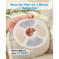 6/12 pièces mangeoires pour chiens filtres de fontaine filtre de remplacement d'eau de chat pour 2.0-2.4L système de filtration de fontaine pour animaux de compagnie éponges de pré-filtre