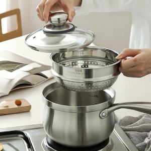 Marmite à soupe 304 acier inoxydable vapeur <span class=keywords><strong>ménage</strong></span> bouillie épaissie cuisinière à induction universelle cuisson nouilles soupe marmite - Product Image 1