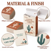 Jeu de 30 cartes personnalisées d'affirmation et d'encouragement positif pour un progrès constant, 57x87mm, pour la réflexion et les cadeaux