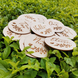 Tarjetas <span class=keywords><strong>de</strong></span> memoria mensuales para bebé, discos grabados <span class=keywords><strong>de</strong></span> madera reversibles con <span class=keywords><strong>semanas</strong></span>, meses <span class=keywords><strong>de</strong></span> vacaciones - Product Image 5