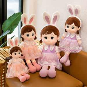 Kawaii Bonecas De Pelúcia Menina Com Orelha De Coelho Boneca De Pelúcia Personalizada Travesseiro Dormir Presente Do Feriado linda Princesa Menina Boneca De Pano - Product Image 2
