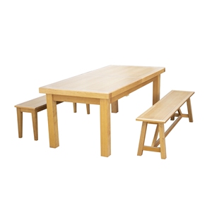 Modern Design Unfinished Teak Wood Rectangular Table <b>Stacking</b> <b>Chair</b> Set High Quality Outdoor <b>Dining</b> Hotel Beach Restaurant Use - Product Image 1