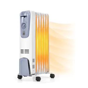 Adjustable Thermostat Control 2500w Oil Filled Radiator Oil Heater