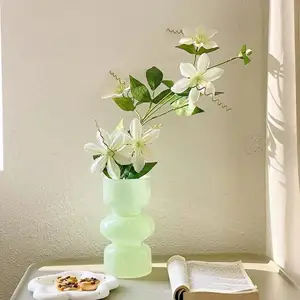 Нисевен, лидер продаж, трехслойная стеклянная декоративная ваза для стола, цветная стеклянная ваза для цветов, ваза для цветов, гидропонная ваза для цветов