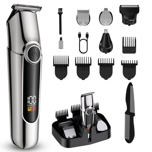 Nouvel ensemble de coupe de cheveux électrique avec écran numérique, entièrement lavable, pour le <span class=keywords><strong>pompadour</strong></span>, tondeuse professionnelle de salon - Product Image 5