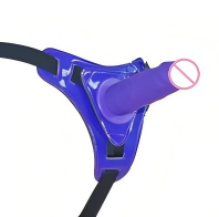 Correa en <span class=keywords><strong>Dildo</strong></span> Silicona Suave Ecológico Realista Arnés Ajustable Parejas Juguete Sexual Carne Rosa Púrpura Rojo - Product Image 6