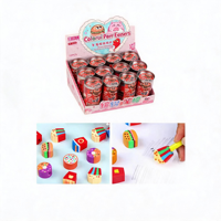 Ensemble de gommes de Noël mignonnes, gommes à effacer pour le dessus des crayons, cadeau de papeterie pour enfants