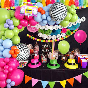95 pièces retour aux années 80 90 décorations de fête à thème feuille <span class=keywords><strong>Radio</strong></span> 4D Disco ballon <span class=keywords><strong>Hip</strong></span> <span class=keywords><strong>Hop</strong></span> anniversaire fournitures ballon guirlande arc Kit - Product Image 6