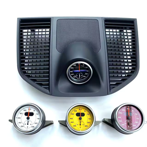 Dédié à la <span class=keywords><strong>Porsche</strong></span> <span class=keywords><strong>Panamera</strong></span> 2010-2016, chronomètre analogique Sport Chrono, horloge, boussole, couvre-tableau de bord, modification intérieure - Product Image 5