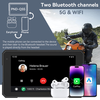 GPS tactile portable pour moto 5 pouces, radio Android Auto Linux, autoradio USB à fixer sur le tableau de bord