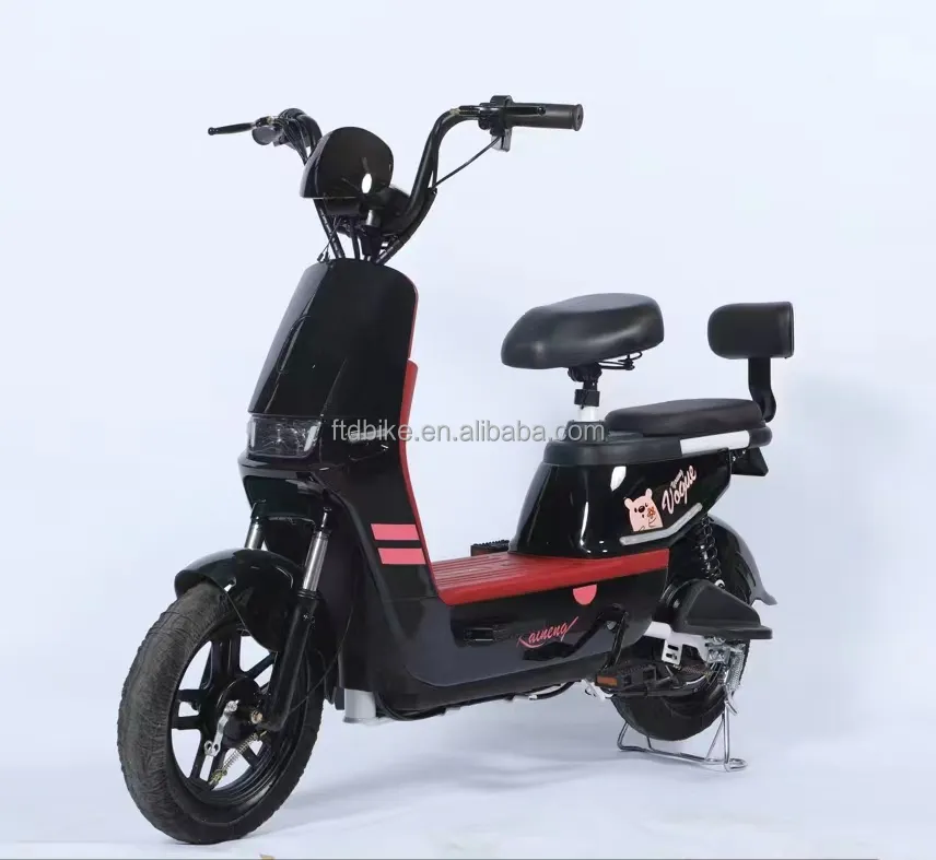 48v 60v 12ah 20ah 350w 500w Electric City Bike 2 Seat Lead Acid Battery 14inch 16 inch pure copper motor Electric Bicycle