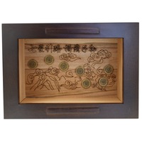 Caja Conmemorativa de Alta Calidad Fulugong, Exterior de Ébano, Interior de Madera de Alcanfor, Artículos Funerarios de Madera Maciza Real, Suministro al por Mayor