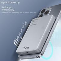 3 en 1 Función múltiple 5000mAh Carga inalámbrica magnética portátil 20W Tipo-C Carga rápida Banco de energía portátil ultradelgado