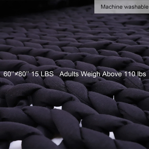 Livraison moderne d'une seule pièce Couverture tricotée en polyester recyclé épais épaisse pour jet lesté - Product Image 5