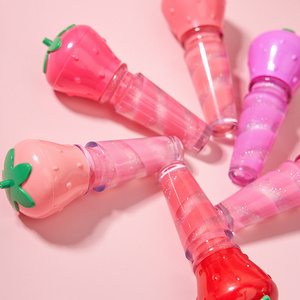 Tubo en forma de tubo de maquillaje natural para adolescentes, regalo de cosméticos personalizado, Etiqueta Privada, brillo de labios frutal para niños - Product Image 2