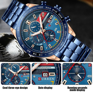 Reloj de Cuarzo Analógico Multifuncional Clásico de Lujo 8410 para Hombre, Calendario, Resistente al Agua, Correa de Acero Inoxidable, Deportivo, para Negocios - Product Image 6