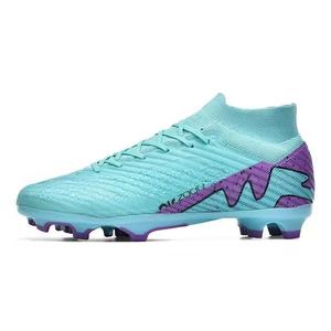 <span class=keywords><strong>Chaussures</strong></span> <span class=keywords><strong>de</strong></span> football mi-montantes respirantes personnalisées gris vert néon à lacets pour homme, idéales pour l'entraînement en extérieur (FG, AG, TF) – Collection été - Product Image 6