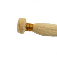 Extensions de cheveux naturels synthétiques chinois vierges, lisses comme des baguettes, teints, pointes pleines, double trame machine
