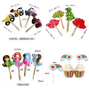 24 décorations de cupcakes super-héros et Avengers pour fêtes d'anniversaire d'enfants, fournitures de décoration de gâteaux, baby shower, desserts DIY - Product Image 4