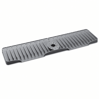 Protection anti-éclaboussures en silicone pour robinet, tapis de drainage incliné à auto-drainage avec collier de robinet pour évier de cuisine